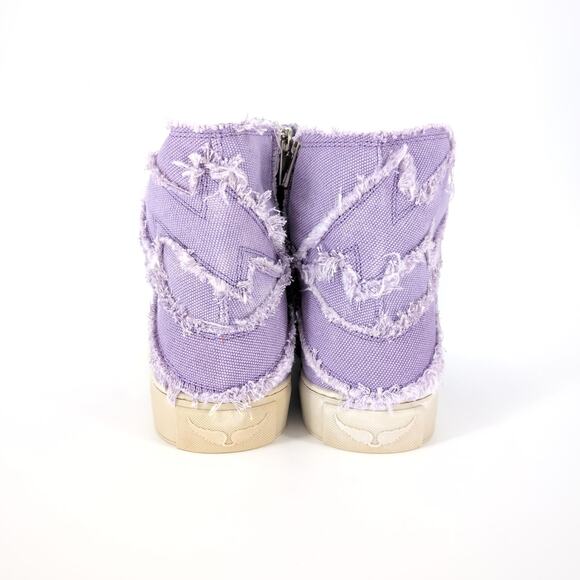 ZADIG & VOLTAIRE High Flash Canvas Sneakers in Boomerang Purple - Size 10 - NIB - Picture 6 of 16